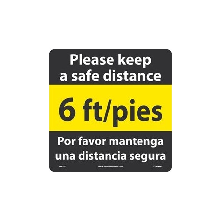 Nmc WALK ON FLOOR SIGN, 17 DIA, WFSM9 WFSM9